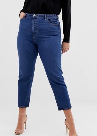 Темные джинсы в винтажном стиле ASOS DESIGN Curve recycled farleigh-Голубой
