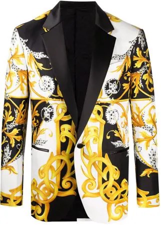 Versace пиджак с принтом Barocco Acanthus