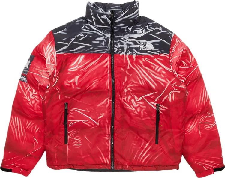 Куртка Supreme x The North Face Printed Nuptse Jacket 'Red', красный