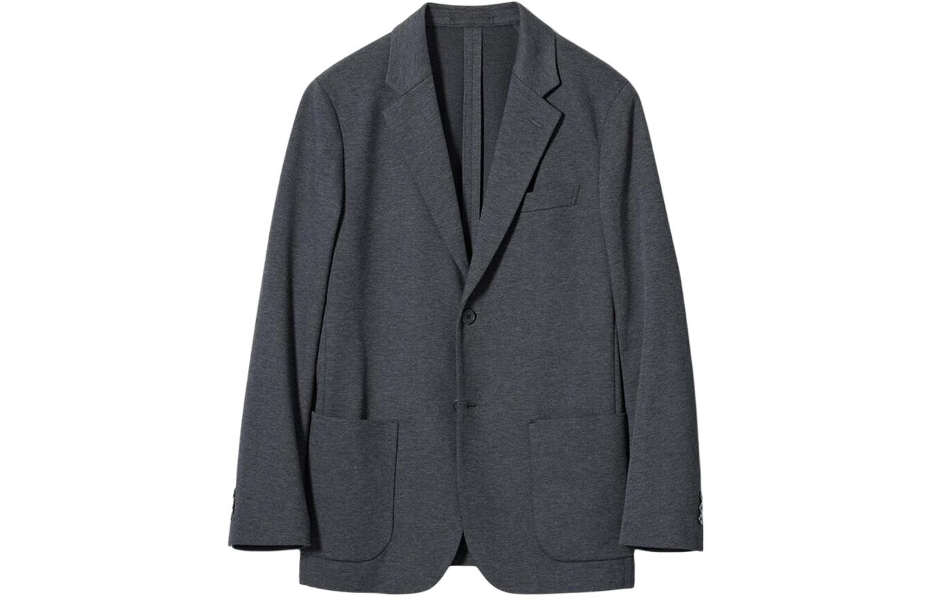 Деловой костюм мужской темно-серый Uniqlo, темно-серый