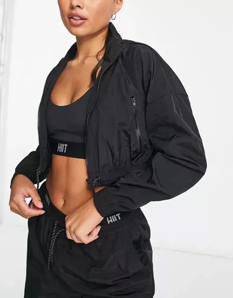 Тканая спортивная куртка HIIT с фирменной лентой
