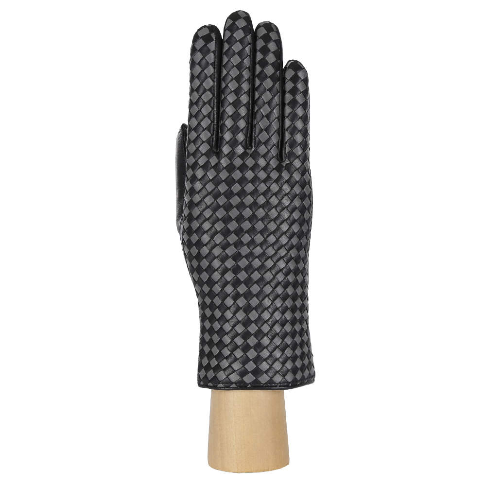Перчатки женские FABRETTI F13-1/9 черные/серые 7