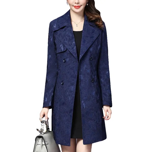 Куртка для мамы, женские весенне-осенние куртки, Женская мода 2022, Размер 5XL, средний длинный плащ, женская тонкая ветровка на шнуровке
