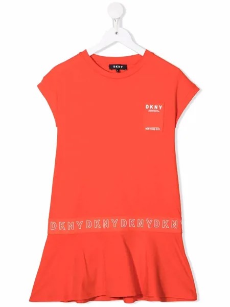 Dkny Kids платье с нашивкой-логотипом