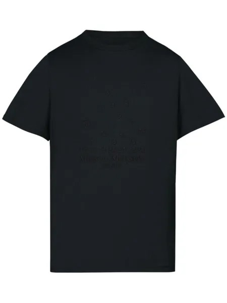Maison Margiela футболка Numeric с вышитым логотипом, серый