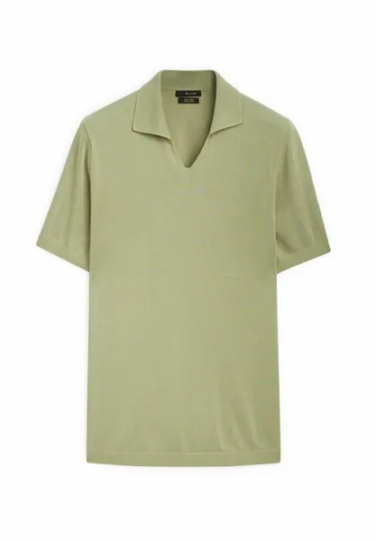 Рубашка-поло Milano Short Sleeve Massimo Dutti, цвет light green