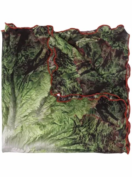 Doublet lettuce silk scarf