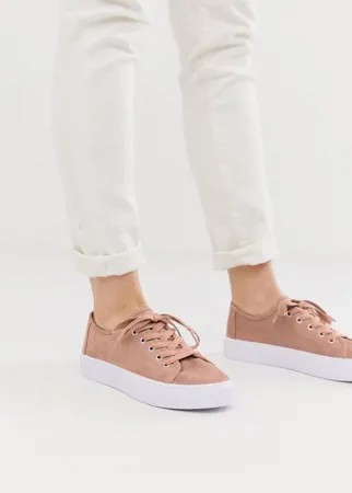 Бежевые кроссовки на шнуровке ASOS DESIGN - Dusty-Бежевый