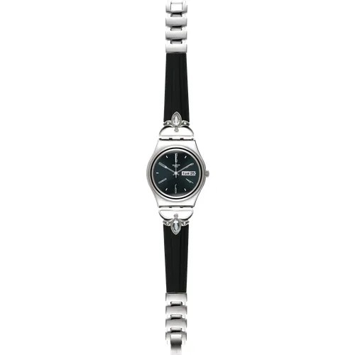 Наручные часы swatch Часы SWATCH YLS710G, черный, серебряный