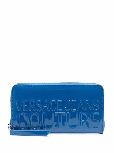 Versace Jeans Couture кошелек с круговой молнией и тисненым логотипом