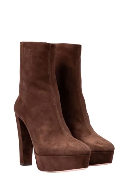 Ботильоны Saint Honore 120 цвета эспрессо Aquazzura