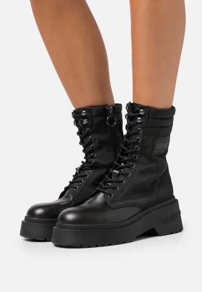 Ботинки со шнурками Tommy Jeans, цвет black