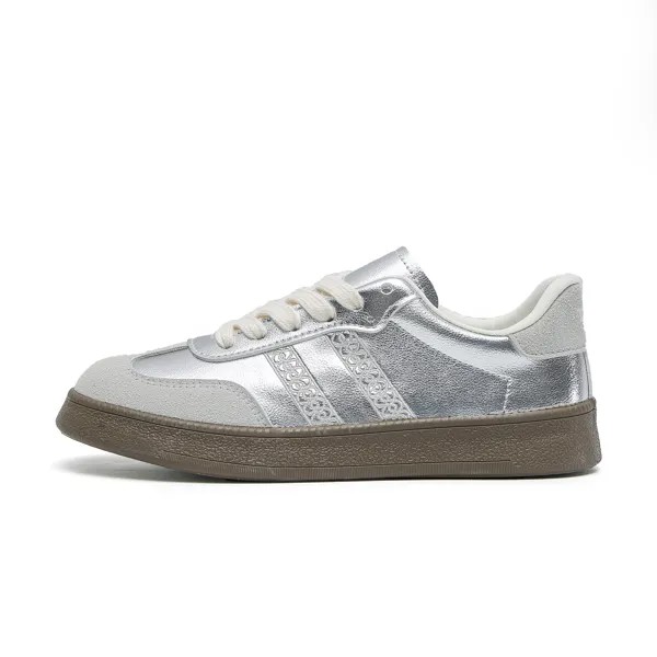 Кроссовки TUOPIN Skateboarding Shoes Women's Low-top, серебряный