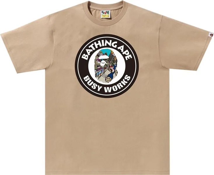 Футболка BAPE Comic Art Busy Works 'Beige', загар