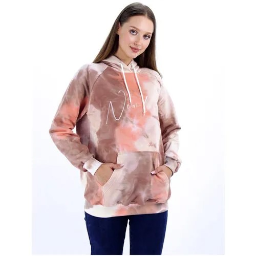 SANGERstyle Худи жен. New Look тай-дай, корал.+коричн,48