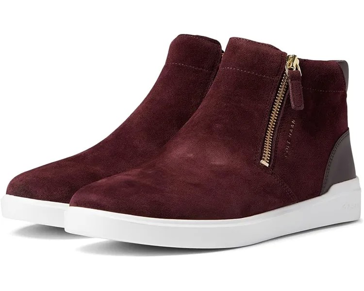 Кроссовки Cole Haan Grand Crosscourt Side Zip Sneaker, цвет Pinot Waterproof Suede