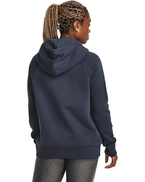 Худи Under Armour Freedom Logo Rival Hoodie, цвет Downpour Gray/Harbor Blue