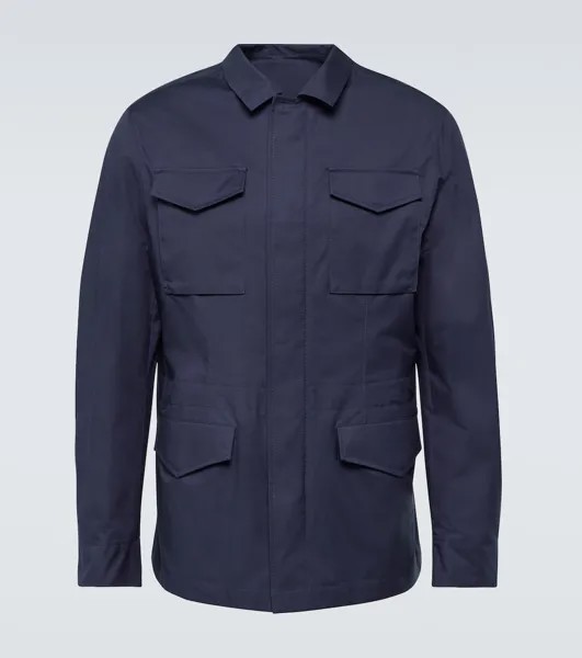 Куртка из смесового хлопка Brunello Cucinelli, синий
