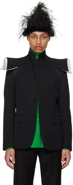 Черный пиджак с объемными плечами Comme Des Garcons
