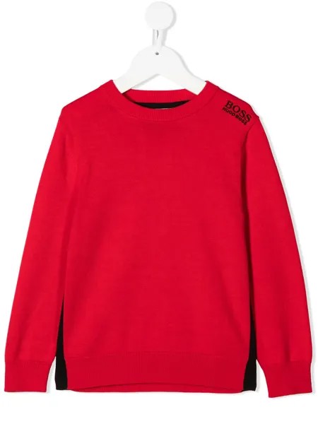 BOSS Kidswear джемпер с вышитым логотипом