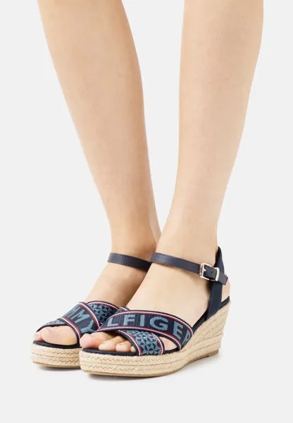 Эспадрильи LOW WEDGE  Tommy Hilfiger, темно-синий