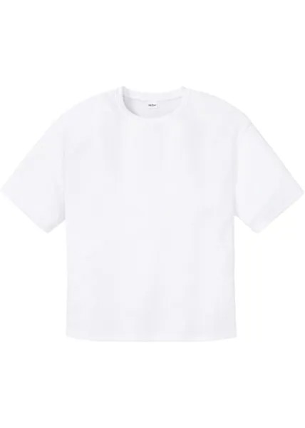 Экологичная футболка из структурированной ткани свободного кроя John Baner Jeanswear, белый