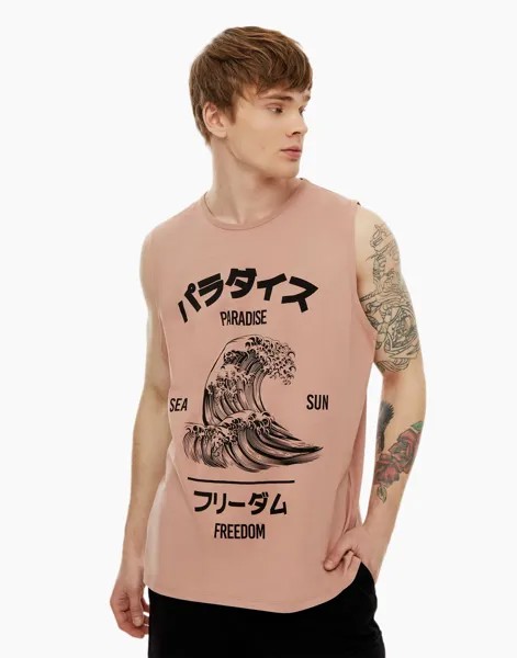 Майка мужская Gloria Jeans BTN002286 розовая XS