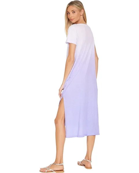 Платье Michael Lauren Bertram Ombre High-Low Tee Dress with Slits, цвет Deep Lavender