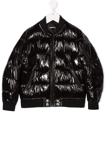 Diesel Kids пуховик с логотипом