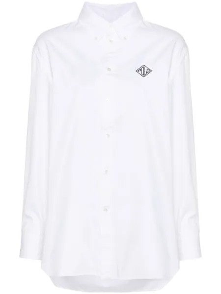 Polo Ralph Lauren рубашка с вышитым логотипом, белый