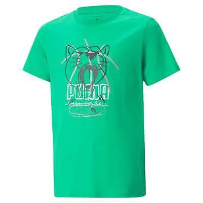 Спортивная футболка Puma Scribble Dribble с круглым вырезом и короткими рукавами для мальчиков