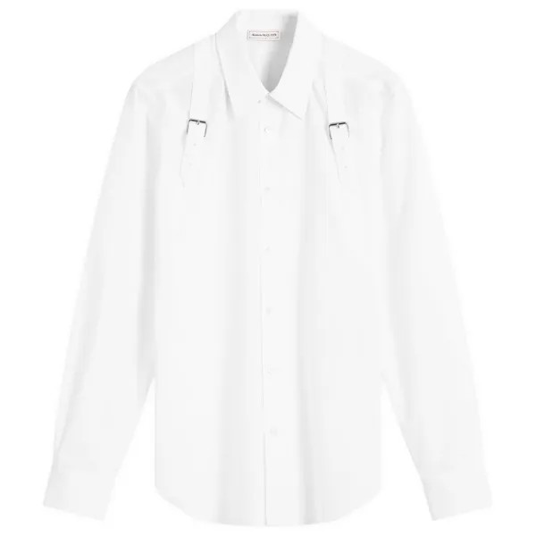 Рубашка Alexander Mcqueen Double Strap Harness Shirt, цвет Optical White