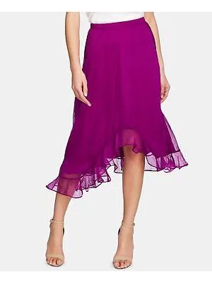 VINCE CAMUTO Женская фиолетовая юбка ниже колена с рюшами 2