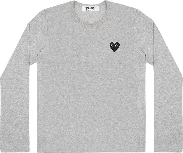 Лонгслив Comme des Garçons PLAY Heart Long-Sleeve Tee 'Grey', серый