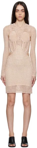 Мини-платье Off-White & Beige со штрипками Dion Lee
