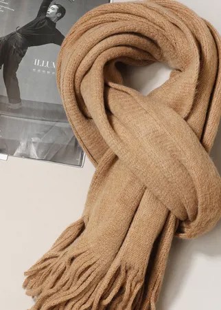 Для мужчины Однотонный шарф минималистичный