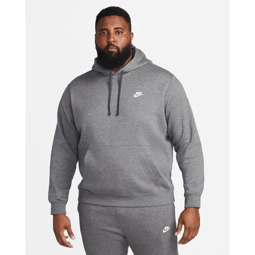 Худи спортивное NIKE Sportswear Club, размер 2XL, , темно-серый/белый
