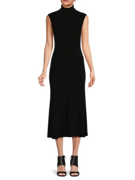 Платье-свитер без рукавов с высоким воротником Saks Fifth Avenue, черный