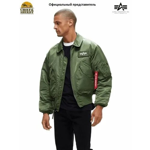 Бомбер ALPHA INDUSTRIES, размер M, зеленый