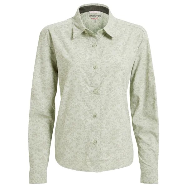 Блузка Craghoppers Women's Nosilife Arona Langarm, цвет Bud Green Print
