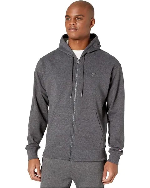 Худи Champion Powerblend Fleece Full Zip, цвет Granite Heather