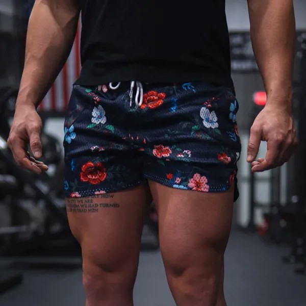 Мужские шорты Muscle с цветочным принтом