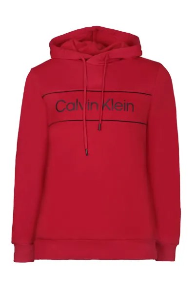 Мужская красная толстовка с логотипом Calvin Klein, пуловер, толстовка обычного кроя, НОВИНКА