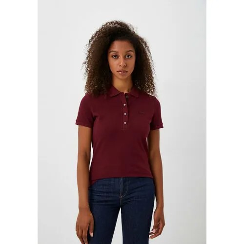 Поло LACOSTE, размер T36, бордовый