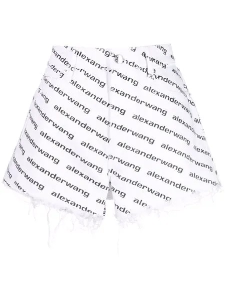 Alexander Wang джинсовые шорты с логотипом