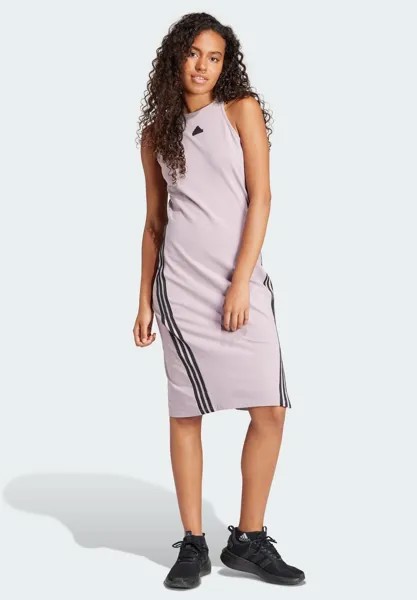 Платье из джерси adidas Sportswear FUTURE ICONS THREE DRESS, preloved fig black
