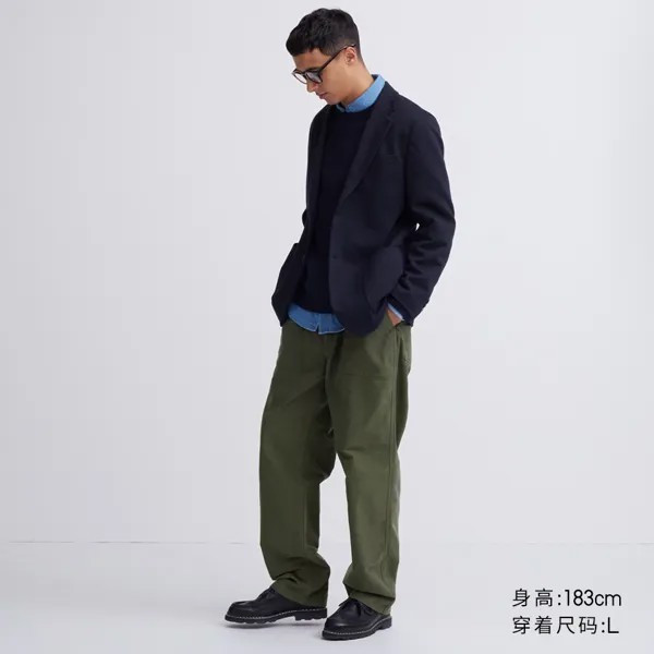 Предпродажа Uniqlo, мужские/женские/парные комбинезоны, брюки, хлопковые повседневные брюки, свободные