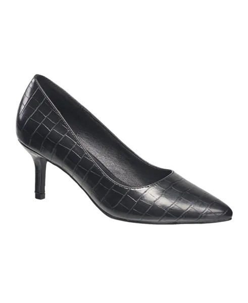Женские туфли French Connection Kate с миндалевидным носком, цвет Black Croc