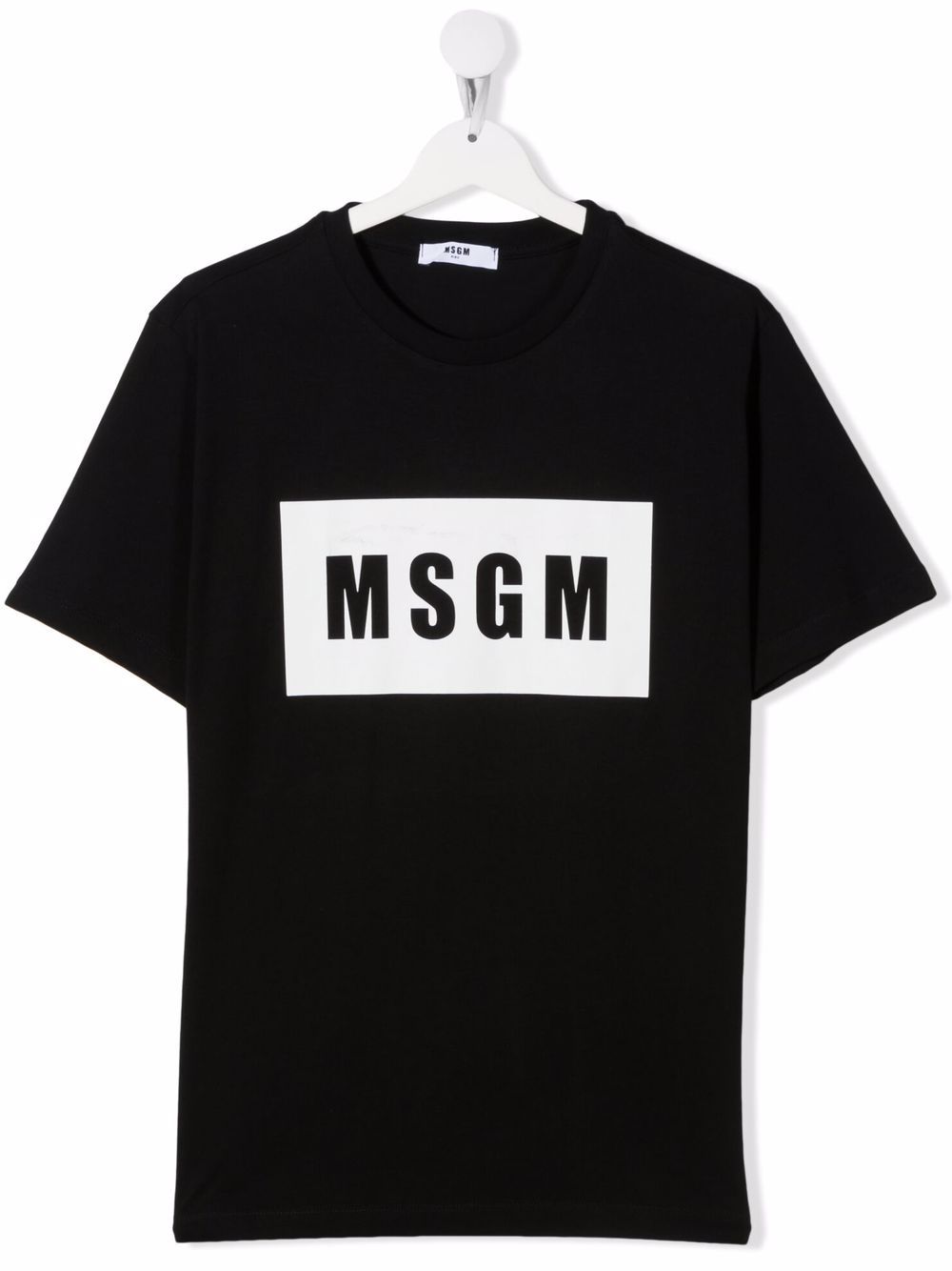 MSGM Kids футболка с нашивкой-логотипом