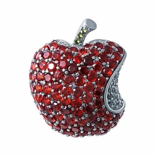 Брошь ELEMENT47, серебро, 925 проба, родирование, фианит